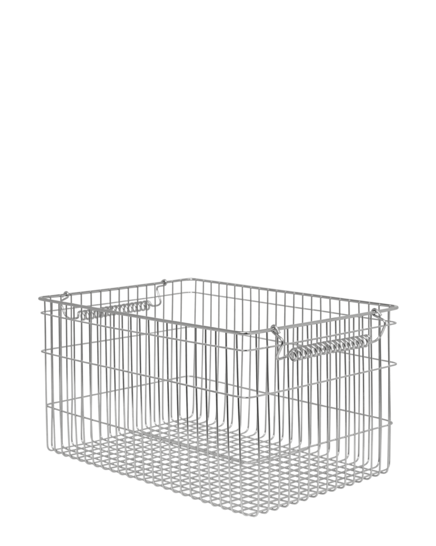 Cala Stackable Baskets, Set of 2, Stainless Steel by ferm LIVING