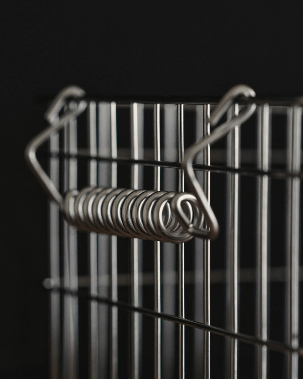 Cala Stackable Baskets, Set of 2, Stainless Steel by ferm LIVING, holding dish cloths