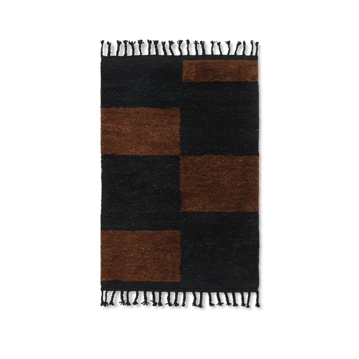 ferm LIVING | Mara Knotted Rug Small - Black/Chocolate