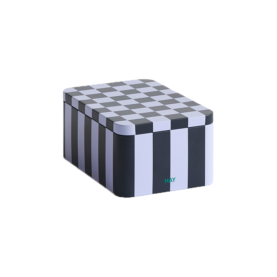 Tin Container, Small, Dark Blue & Lavender by HAY