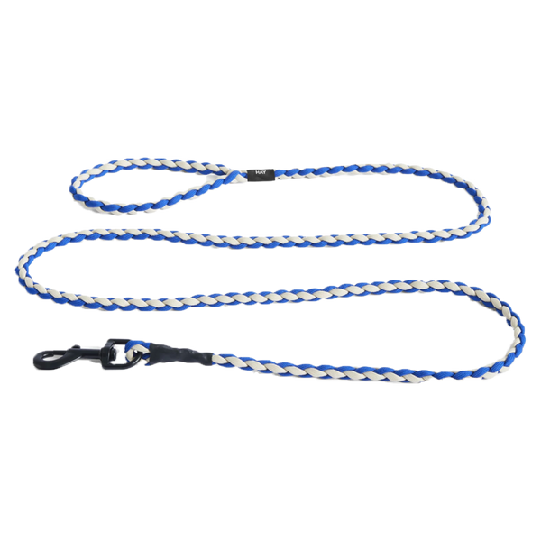 HAY | Dogs Leash - Braided - Blue/Off White