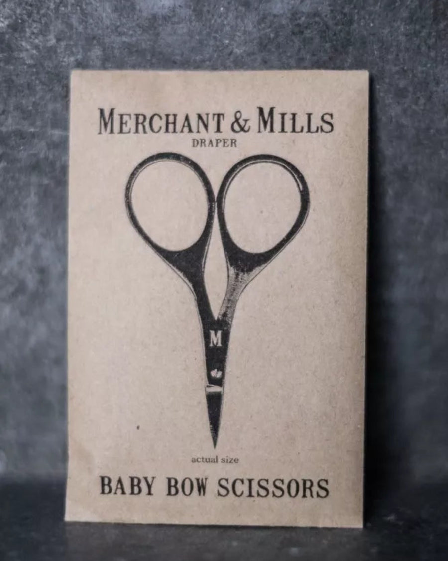 Baby Bow Scissors by Merchant and Mills, in Merchant & Mills packaging