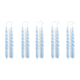 HAY | Mini Swirl Candle-Set of 10 - Light Blue