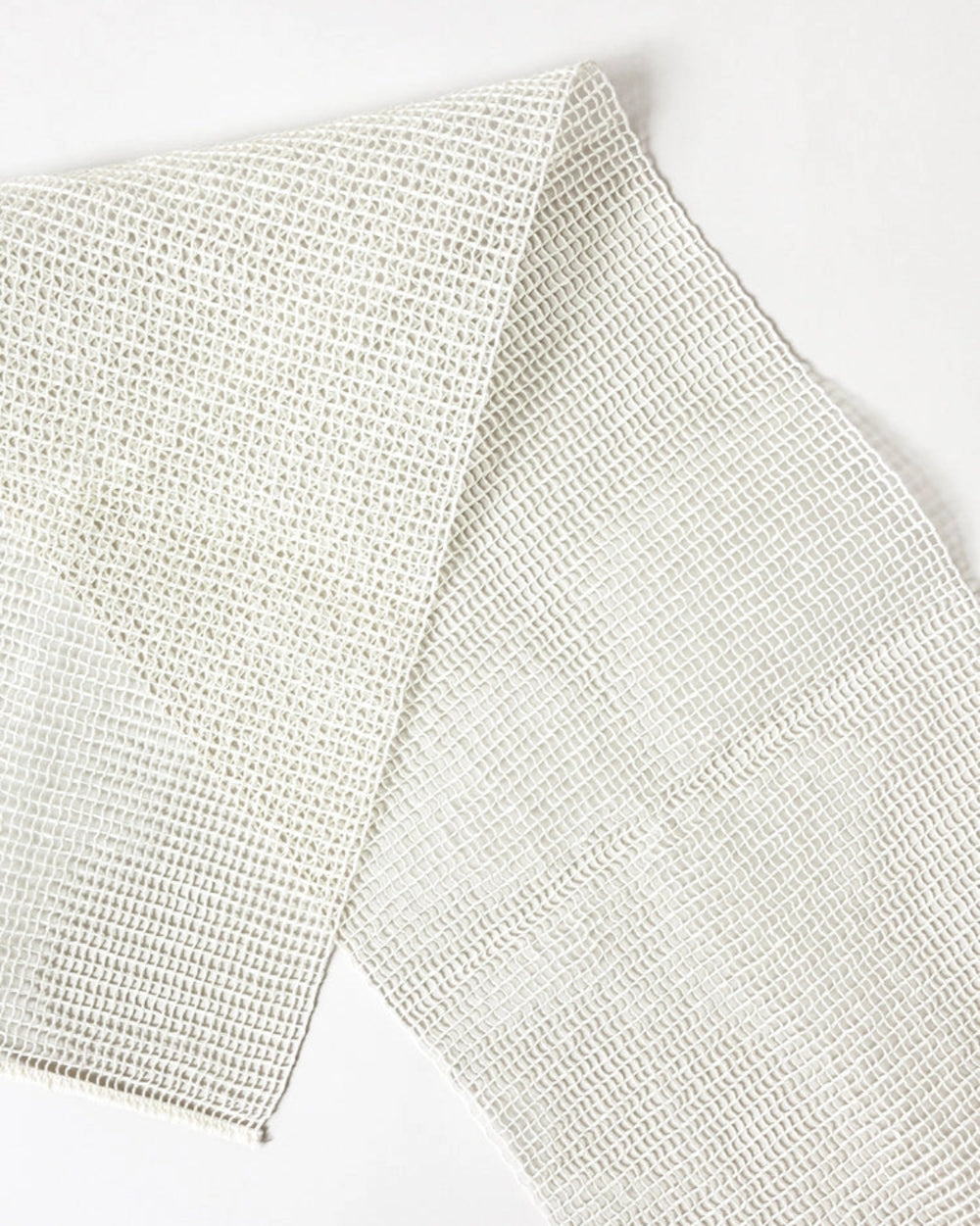 Sasawashi Open Weave Exfoliating Towel by Morihata, close-up of the open weave