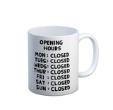 David Shrigley | Opening Hours Mug