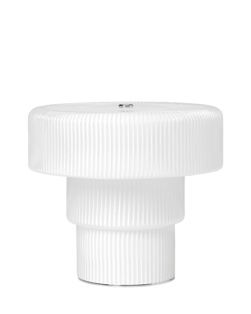  Ripple Portable Lamp, Large, White by ferm LIVING 