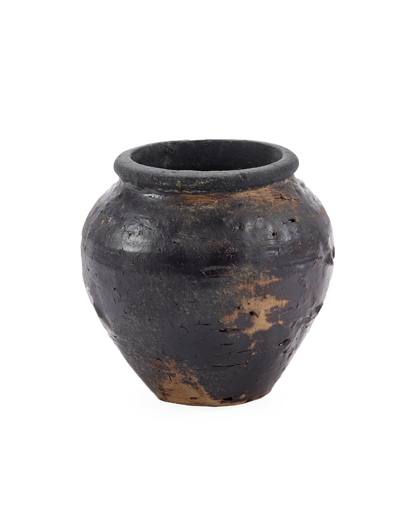  Indoor Flower Pot 01 - Terracotta Black 