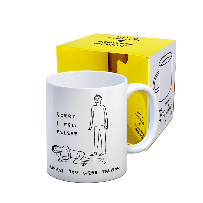 David Shrigley | Fell Asleep Talking Mug