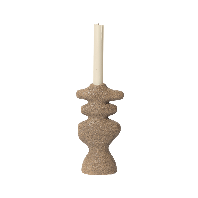 ferm LIVING | Yara Candle Holder - Large - Dark Sand