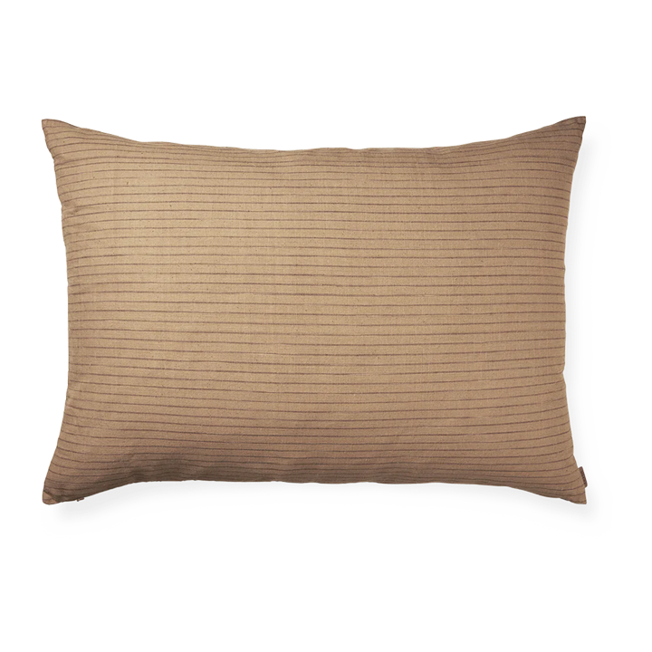 ferm LIVING | Brown Cotton Cushion - Large - Lines