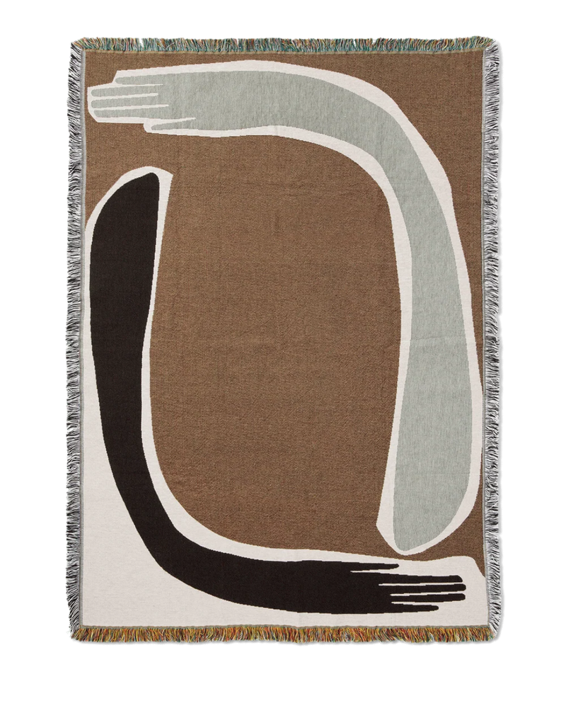  Pose Tapestry Blanket, Coffee by ferm LIVING 