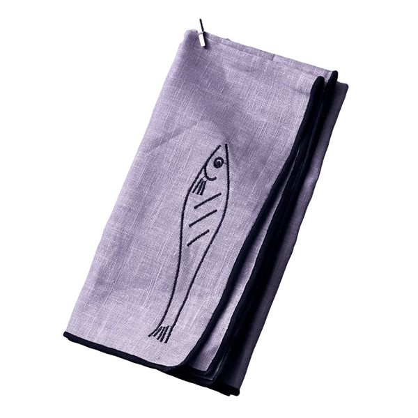 MÆGEN | Linen Blend Napkins - Set of 2 - Fish