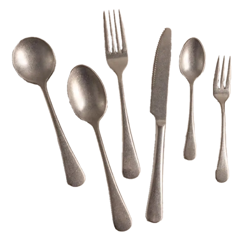 Stonewashed Stainless Steel Cutlery by Gohobi