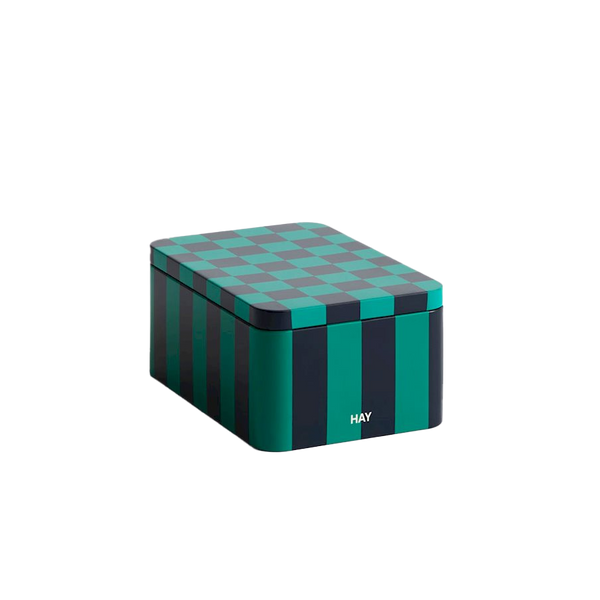 HAY | Tin Container - Small - Green and Dark Blue