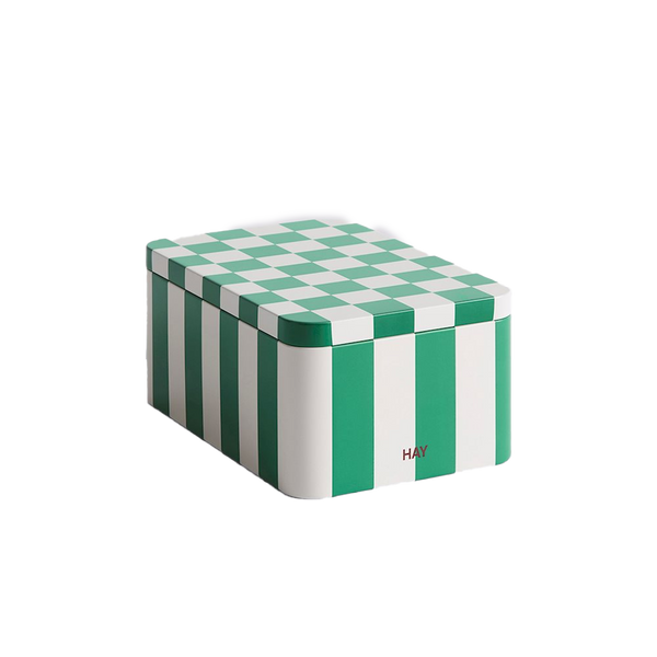 HAY | Tin Container - Small - Green & Off-White