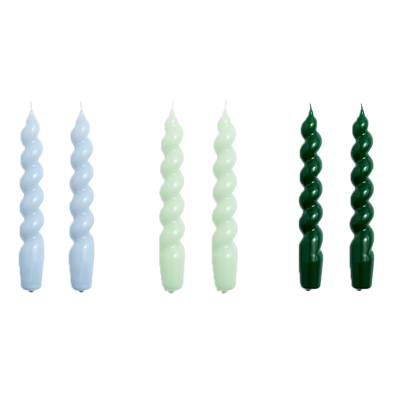 HAY | Spiral Set of 6 - Light blue, Mint and Green