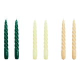 HAY | Twist Candle Set of 6 - Green, Citrus and Beige