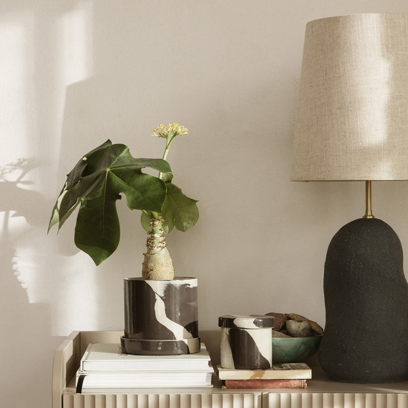 ferm LIVING | Hebe Lamp Base & Shade - Medium - Dark Grey