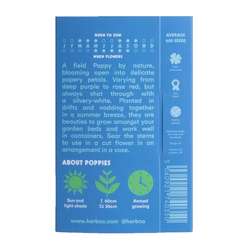 Herboo | Poppy Pandora Seeds