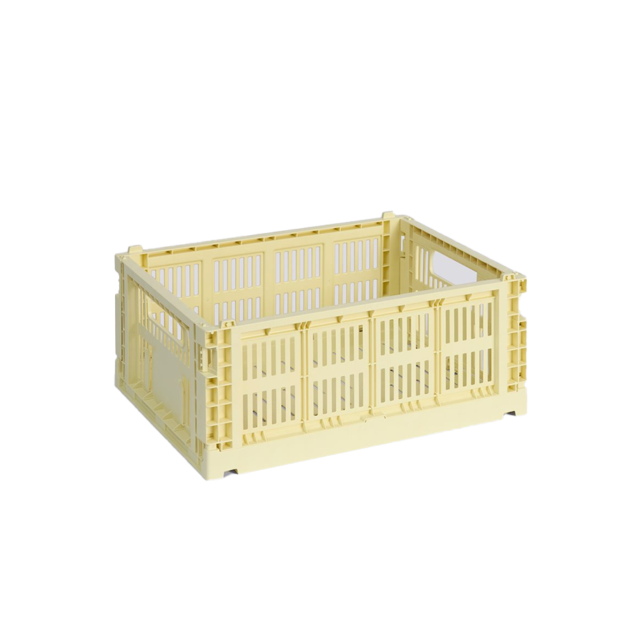 Colour Crate, Medium, Light Yellow by HAY