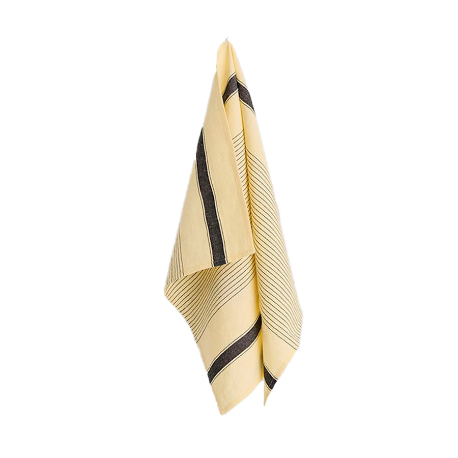 Linear Tea Towel, Soft Yellow by HAY