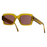 Monokel Eyewear | Apollo Caramel Frame - Pink Solid Lens