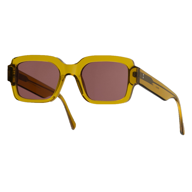 Monokel Eyewear | Apollo Caramel Frame - Pink Solid Lens