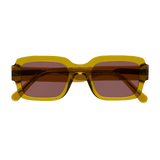Monokel Eyewear | Apollo Caramel Frame - Pink Solid Lens