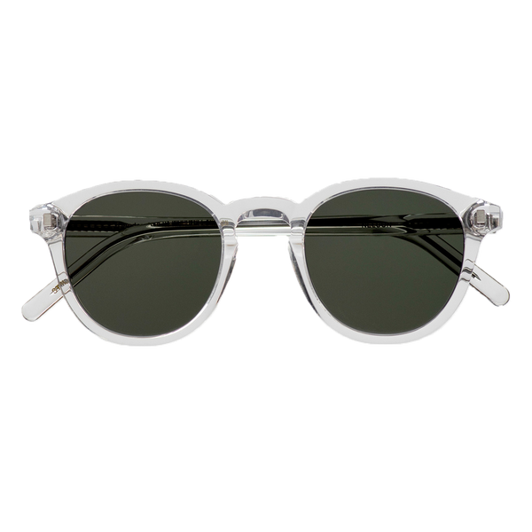Monokel Eyewear | Nelson Crystal Frame - Green Solid Lens