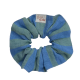 Bou Soie | Handmade Medium Hair Scrunchie - Ocean Stripe