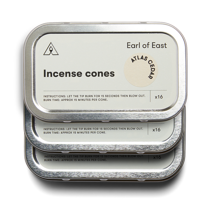 Earl of East | Pack of 3 - Incense Cones - Atlas Cedar