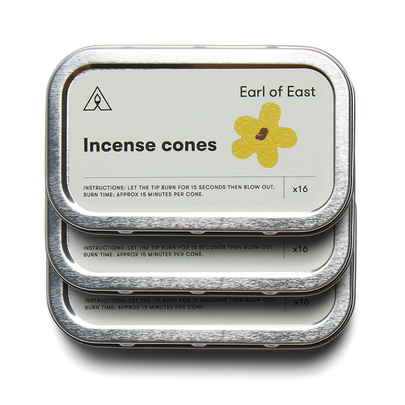 Earl of East | Pack of 3 - Incense Cones - Flower Power