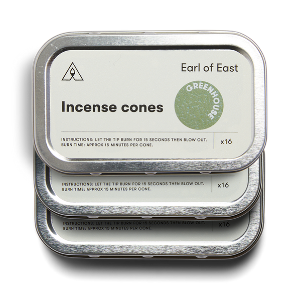 Earl of East | Pack of 3 - Incense Cones - Greenhouse