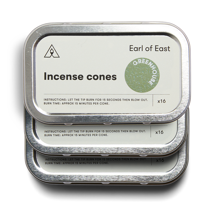 Earl of East | Pack of 3 - Incense Cones - Greenhouse