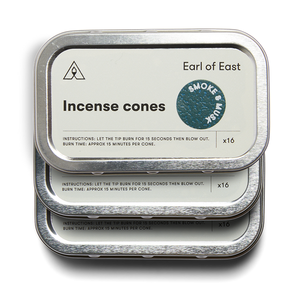 Earl of East | Pack of 3 - Incense Cones - Smoke & Musk