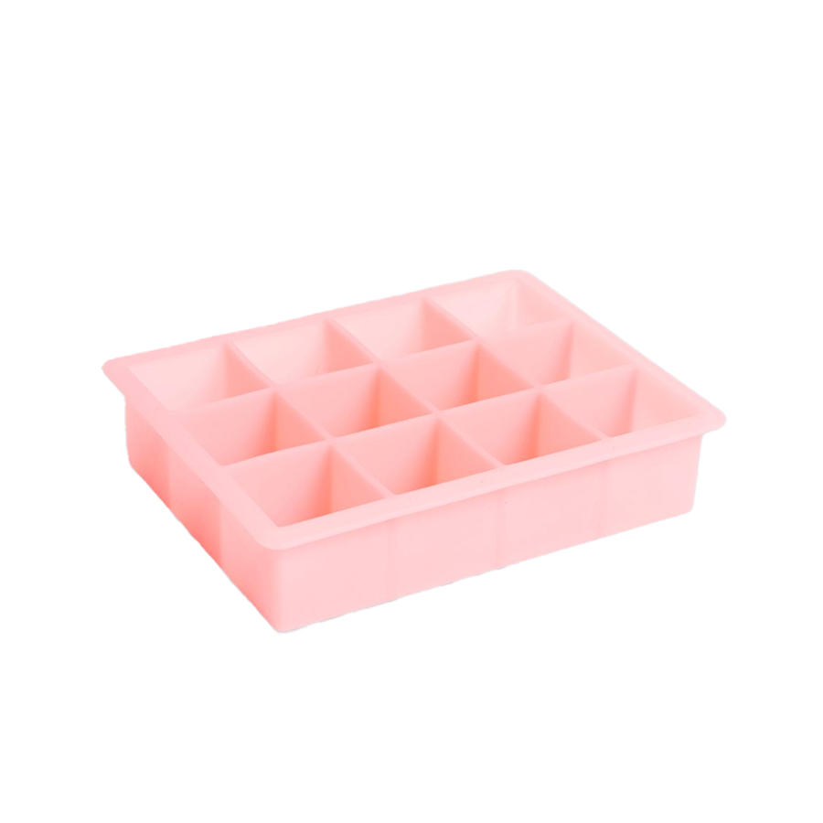 XL Ice Cube Tray, Square, Pink by HAY