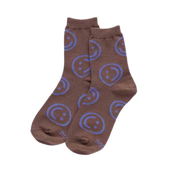 Baggu | Bamboo Crew Sock - Cocoa Happy