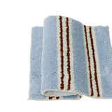 Inspecial Home | Retro Stripe Surf Ripple Bath Rug - Blue