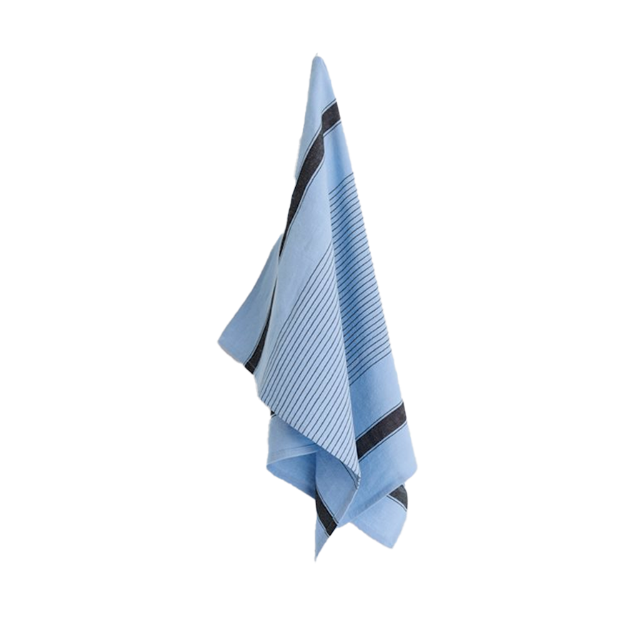 Linear Tea Towel, Sky Blue by HAY