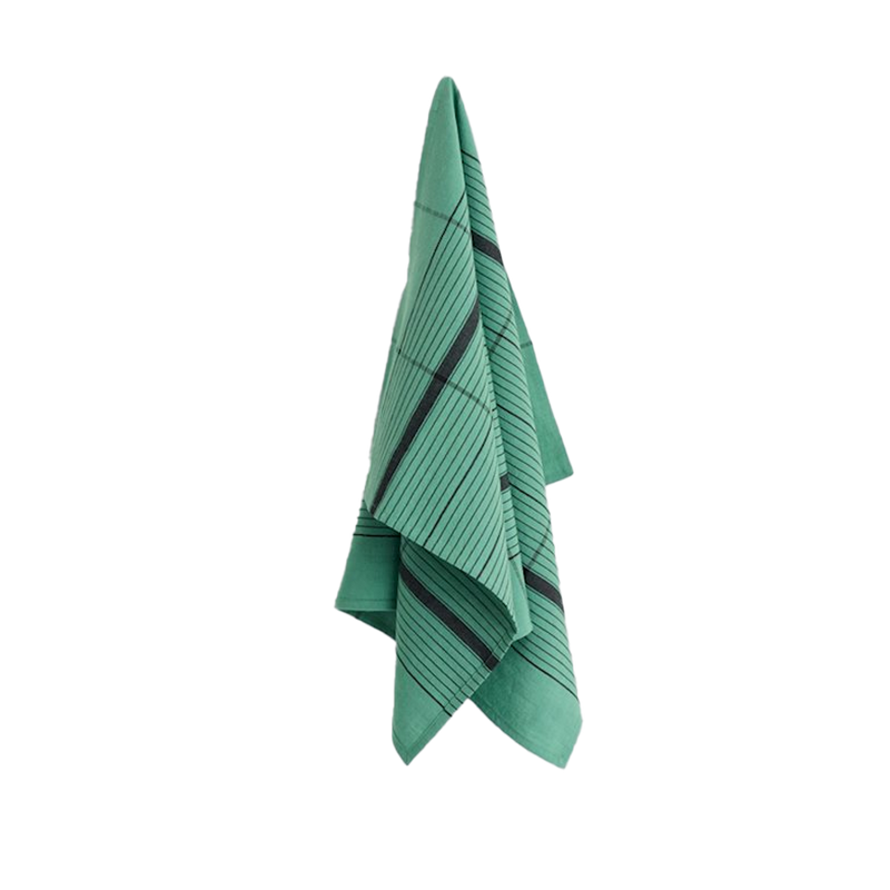  Linear Tea Towel, Green by HAY 