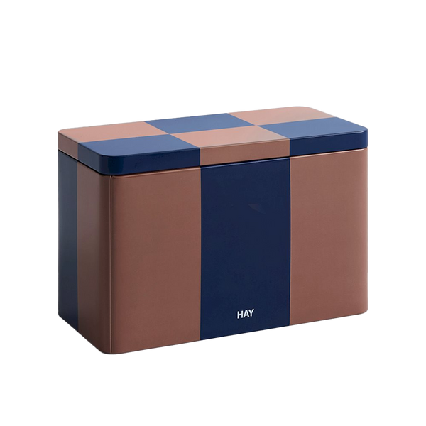 HAY | Tin Container - Medium - Brown and Blue