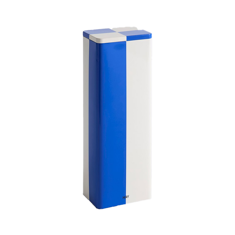  Tin Container, Slim, Blue and Off-White by HAY 