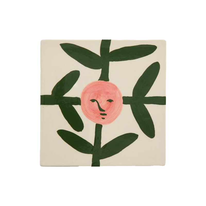 HAY | La Pittura Trivet - Ceramic - Blush Face Vine