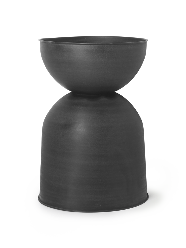 ferm LIVING | Hourglass Pots - Black / Dark Grey