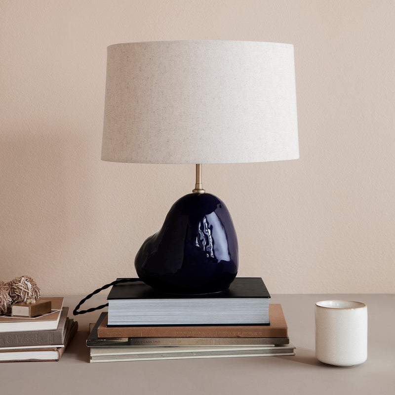 ferm LIVING | Hebe Lamp Base & Shade - Small - Deep Blue