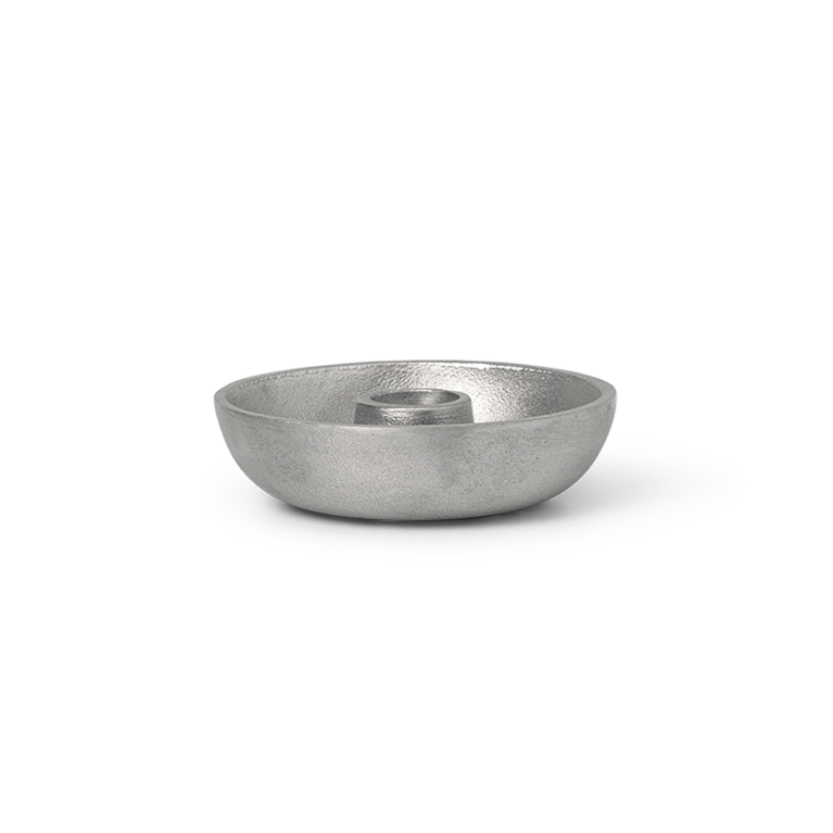 ferm LIVING | Bowl Candle Holder Single - Aluminium