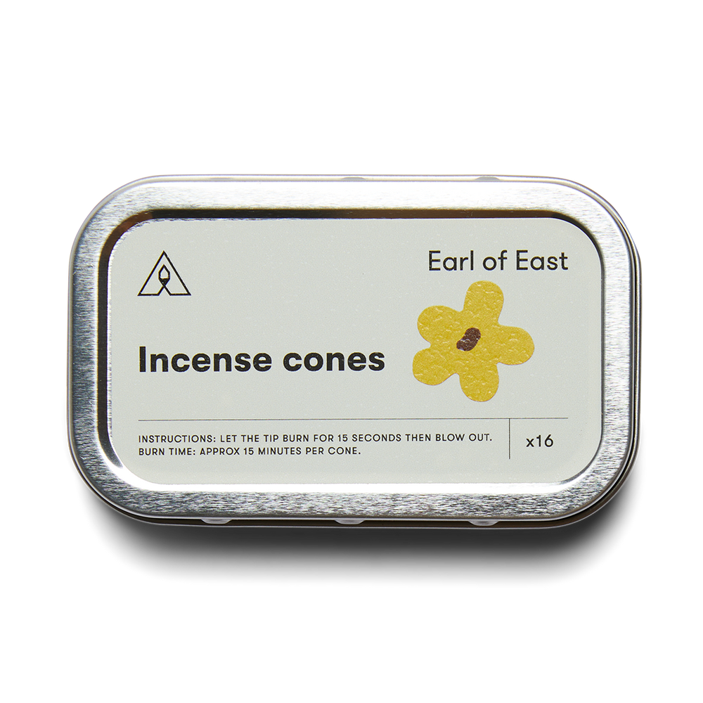 Earl of East com incense cones Flower Power