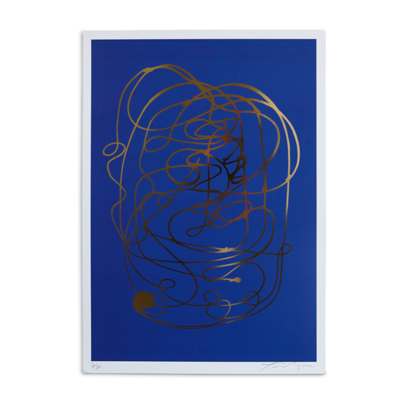  Blue Collar Series, Gold Foil/Blue A3 by James Wilson, print 