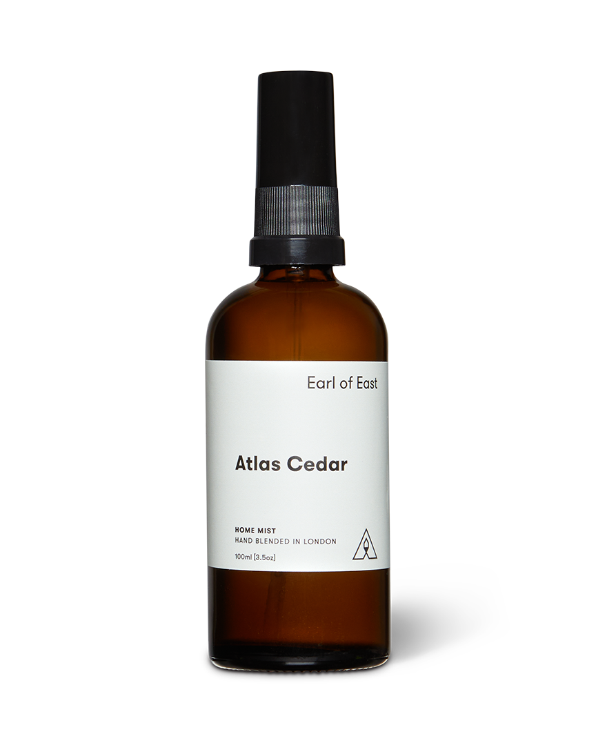 Atlas Cedar Home Mist 100ml by Earl of East in amber glass spray bottle