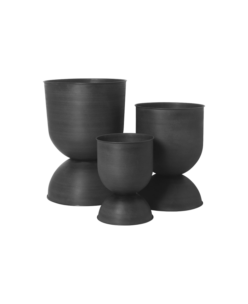 ferm LIVING | Hourglass Pots - Black / Dark Grey